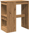 vidaXL - Bartafel - met - rekken - 90x47,5x103,5 - cm - hout - artisanaal - eikenkleur