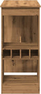 vidaXL - Bartafel - met - rekken - 90x47,5x103,5 - cm - hout - artisanaal - eikenkleur