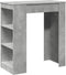 vidaXL - Bartafel - met - rekken - 95x47x103,5 - cm - bewerkt - hout - betongrijs