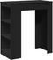vidaXL - Bartafel - met - rekken - 95x47x103,5 - cm - bewerkt - hout - zwart