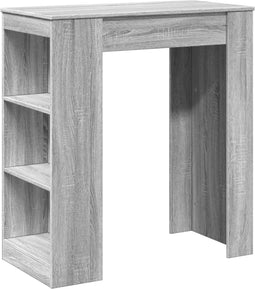 vidaXL - Bartafel - met - rekken - 95x47x103,5 - cm - bewerkt - hout - grijs - sonoma