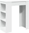 vidaXL - Bartafel - met - rekken - 95x47x103,5 - cm - bewerkt - hout - wit