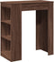 vidaXL - Bartafel - met - rekken - 95x47x103,5 - cm - bewerkt - hout - bruin - eiken