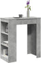 vidaXL - Bartafel - met - rekken - 95x47x103,5 - cm - bewerkt - hout - betongrijs