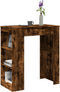vidaXL - Bartafel - met - rekken - 95x47x103,5 - cm - bewerkt - hout - gerookt - eiken