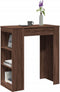 vidaXL - Bartafel - met - rekken - 95x47x103,5 - cm - bewerkt - hout - bruin - eiken