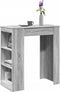 vidaXL - Bartafel - met - rekken - 95x47x103,5 - cm - bewerkt - hout - grijs - sonoma
