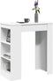 vidaXL - Bartafel - met - rekken - 95x47x103,5 - cm - bewerkt - hout - wit