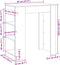 vidaXL - Bartafel - met - rekken - 95x47x103,5 - cm - bewerkt - hout - betongrijs