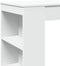 vidaXL - Bartafel - met - rekken - 95x47x103,5 - cm - bewerkt - hout - wit