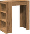 vidaXL - Bartafel - met - rekken - 95x47x103,5 - cm - hout - artisanaal - eikenkleur