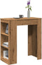 vidaXL - Bartafel - met - rekken - 95x47x103,5 - cm - hout - artisanaal - eikenkleur