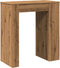 vidaXL - Bartafel - met - rekken - 95x47x103,5 - cm - hout - artisanaal - eikenkleur