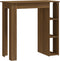 vidaXL - Bartafel - met - schap - 102x50x103,5 - cm - bewerkt - hout - bruin - eiken