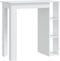 vidaXL - Bartafel - met - schap - 102x50x103,5 - cm - bewerkt - hout - wit