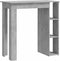 vidaXL - Bartafel - met - schap - 102x50x103,5 - cm - bewerkt - hout - betongrijs