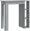 vidaXL - Bartafel - met - schap - 102x50x103,5 - cm - bewerkt - hout - grijs - sonoma
