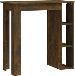 vidaXL - Bartafel - met - schap - 102x50x103,5 - cm - bewerkt - hout - gerookt - eiken