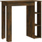 vidaXL - Bartafel - met - schap - 102x50x103,5 - cm - bewerkt - hout - gerookt - eiken