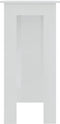 vidaXL - Bartafel - met - schap - 102x50x103,5 - cm - bewerkt - hout - hoogglans - wit