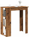 vidaXL - Bartafel - met - schap - 102x50x103,5 - cm - bewerkt - hout - oud - houtkleurig