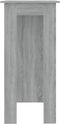 vidaXL - Bartafel - met - schap - 102x50x103,5 - cm - bewerkt - hout - grijs - sonoma