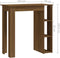 vidaXL - Bartafel - met - schap - 102x50x103,5 - cm - bewerkt - hout - bruin - eiken