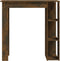 vidaXL - Bartafel - met - schap - 102x50x103,5 - cm - bewerkt - hout - gerookt - eiken