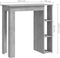 vidaXL - Bartafel - met - schap - 102x50x103,5 - cm - bewerkt - hout - betongrijs