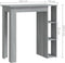 vidaXL - Bartafel - met - schap - 102x50x103,5 - cm - bewerkt - hout - grijs - sonoma