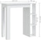vidaXL - Bartafel - met - schap - 102x50x103,5 - cm - bewerkt - hout - wit