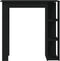 vidaXL - Bartafel - met - schap - 102x50x103,5 - cm - bewerkt - hout - zwart