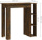 vidaXL - Bartafel - met - schap - 102x50x103,5 - cm - bewerkt - hout - gerookt - eiken
