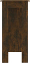 vidaXL - Bartafel - met - schap - 102x50x103,5 - cm - bewerkt - hout - gerookt - eiken