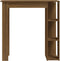vidaXL - Bartafel - met - schap - 102x50x103,5 - cm - bewerkt - hout - bruin - eiken