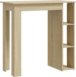 vidaXL - Bartafel - met - schap - 102x50x103,5 - cm - hout - sonoma - eikenkleur