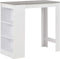 vidaXL - Bartafel - met - schap - 110x50x103 - cm - wit