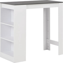 vidaXL - Bartafel - met - schap - 110x50x103 - cm - wit
