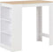 vidaXL - Bartafel - met - schap - 110x50x103 - cm - wit