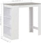 vidaXL - Bartafel - met - schap - 110x50x103 - cm - wit