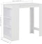 vidaXL - Bartafel - met - schap - 110x50x103 - cm - wit