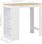 vidaXL - Bartafel - met - schap - 110x50x103 - cm - wit