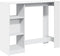 vidaXL - Bartafel - met - schap - 124x46x103,5 - cm - bewerkt - hout - wit