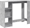 vidaXL - Bartafel - met - schap - 124x46x103,5 - cm - bewerkt - hout - betongrijs