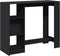 vidaXL - Bartafel - met - schap - 124x46x103,5 - cm - bewerkt - hout - zwart