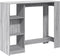 vidaXL - Bartafel - met - schap - 124x46x103,5 - cm - bewerkt - hout - grijs - sonoma