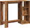 vidaXL - Bartafel - met - schap - 124x46x103,5 - cm - bewerkt - hout - oud - houtkleurig