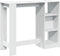 vidaXL - Bartafel - met - schap - 124x46x103,5 - cm - bewerkt - hout - wit