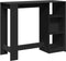 vidaXL - Bartafel - met - schap - 124x46x103,5 - cm - bewerkt - hout - zwart