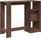 vidaXL - Bartafel - met - schap - 124x46x103,5 - cm - bewerkt - hout - bruin - eiken
